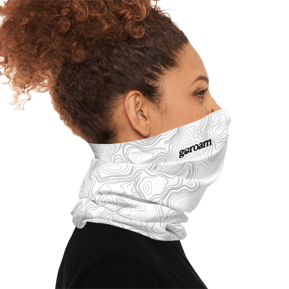 Neck Gaiter — Topo Contour Pattern Lightweight Face Shield