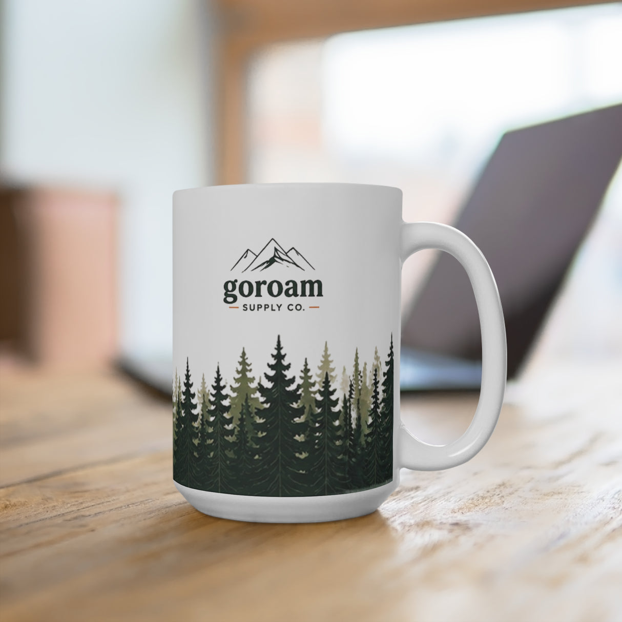 Green Pine Forest 15oz Coffee Mug