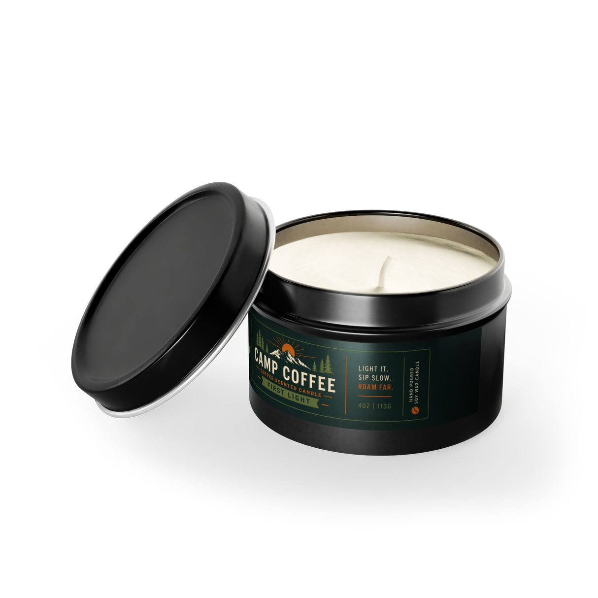 Camp Coffee Tin Candle