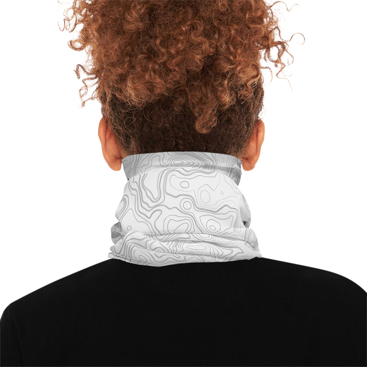 Neck Gaiter — Topo Contour Pattern Lightweight Face Shield