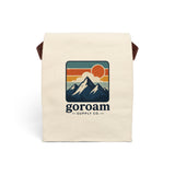 GoRoam Mountain Canvas Lunch Bag — Retro Outdoor Insulated Lunch Tote