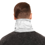 Neck Gaiter — Topo Contour Pattern Lightweight Face Shield