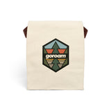 GoRoam Mountain Canvas Lunch Bag — Retro Outdoor Insulated Lunch Tote