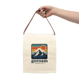GoRoam Mountain Canvas Lunch Bag — Retro Outdoor Insulated Lunch Tote