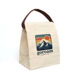 GoRoam Mountain Canvas Lunch Bag — Retro Outdoor Insulated Lunch Tote