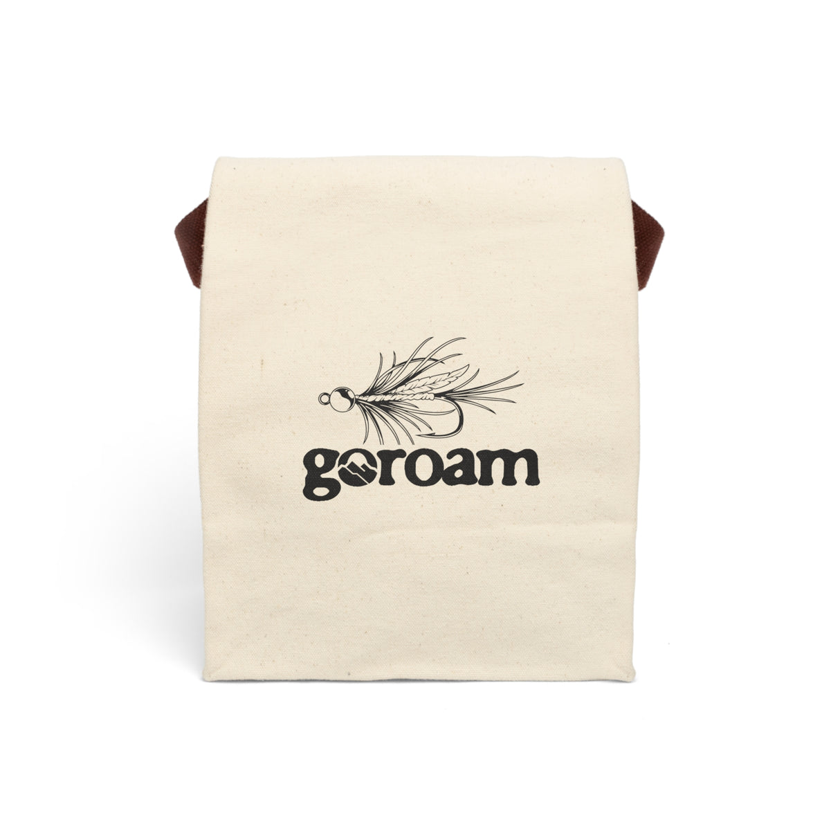 Canvas Lunch Bag — Outdoor Picnic Tote with Fly Fishing Graphic