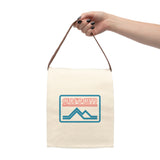 Retro Neon Canvas Lunch Bag — Outdoor Picnic Tote