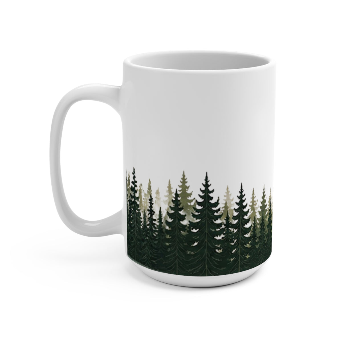 Green Pine Forest 15oz Coffee Mug