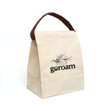 Canvas Lunch Bag — Outdoor Picnic Tote with Fly Fishing Graphic